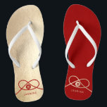 Red Knot Gewerkschaft Double Happiness Chinesische Badesandalen<br><div class="desc">Moderne minimalistische doppelte Zufriedenheit Knoten der Gewerkschaft, Liebe und Ehe in Rot und Gold. Das doppelte Glück ist ein klassisches und schönes Symbol, das bei allen chinesischen, orientalischen und asiatischen Hochzeiten verwendet wird. Mit Fett*fa*tin entworfen. Einfach mit eigenen Texten, Fotos oder Bildern anpassen. Für individuelle Anfragen wenden Sie sich bitte...</div>