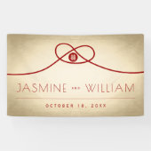 Red Knot Gewerkschaft Double Happiness Chinesische Banner (Horizontal)