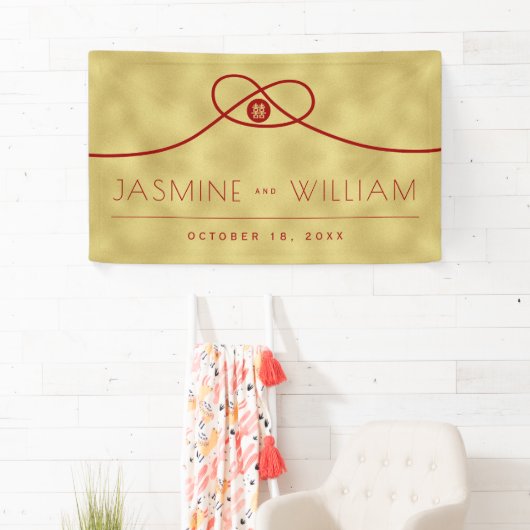 Red Knot Gewerkschaft Double Happiness Chinesische Banner (Insitu)