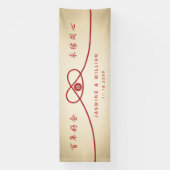 Red Knot Gewerkschaft Double Happiness Chinesische Banner (Vertikal)