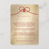 Red Knot Gewerkschaft Double Happiness Chinesische Begleitkarte (Vorderseite)