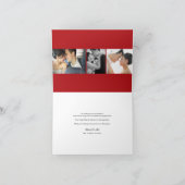 Red Knot Gewerkschaft Double Happiness Chinesische Dankeskarte (Innenseite)