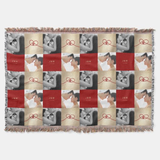 Red Knot Gewerkschaft Double Happiness Chinesische Decke (Vorderseite)