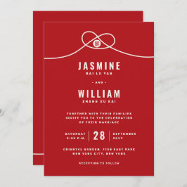 Red Knot Gewerkschaft Double Happiness Chinesische Einladung