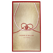 Red Knot Gewerkschaft Double Happiness Chinesische Kleine Geschenktüte (Rückseite)