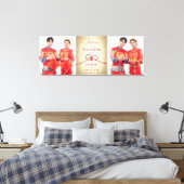 Red Knot Gewerkschaft Double Happiness Chinesische Leinwanddruck (Insitu (Schlafzimmer))