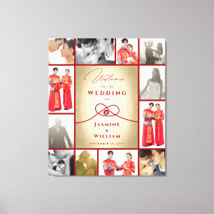 Red Knot Gewerkschaft Double Happiness Chinesische Leinwanddruck