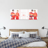 Red Knot Gewerkschaft Double Happiness Chinesische Leinwanddruck (Insitu (Schlafzimmer))