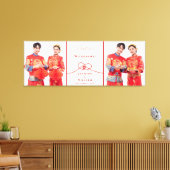 Red Knot Gewerkschaft Double Happiness Chinesische Leinwanddruck (Insitu (Wohnzimmer))