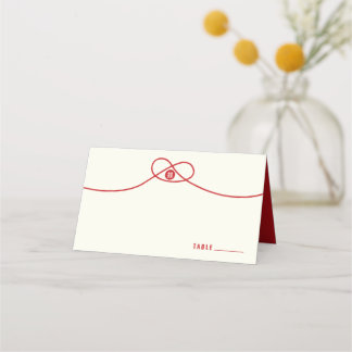 Red Knot Gewerkschaft Double Happiness Chinesische Platzkarte
