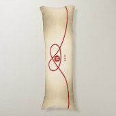 Red Knot Gewerkschaft Double Happiness Chinesische Seitenschläferkissen (Vorderseite Vertikal)