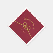 Red Knot Gewerkschaft Double Happiness Chinesische Serviette (Ecke)