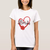 Red Knot Heart Bride T-Shirt (Vorderseite)
