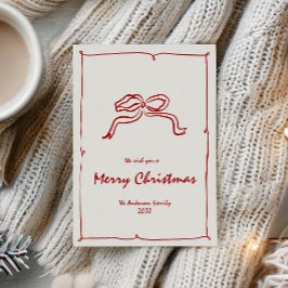 Red Knot Modern Christmas Feiertagskarte