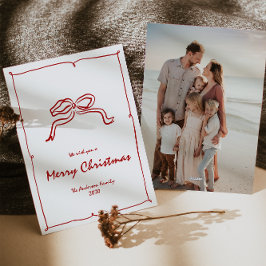 Red Knot Modern Christmas Feiertagskarte