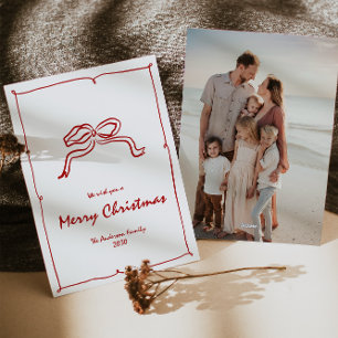 Red Knot Modern Christmas Feiertagskarte