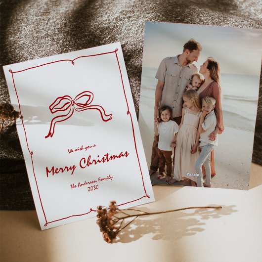 Red Knot Modern Christmas Feiertagskarte