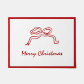 Red Knot Modern Christmas Fußmatte (Vorderseite)