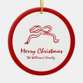 Red Knot Modern Christmas Keramik Ornament (Vorne)