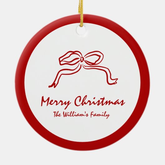 Red Knot Modern Christmas Keramik Ornament (Hinten)