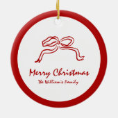 Red Knot Modern Christmas Keramik Ornament (Hinten)