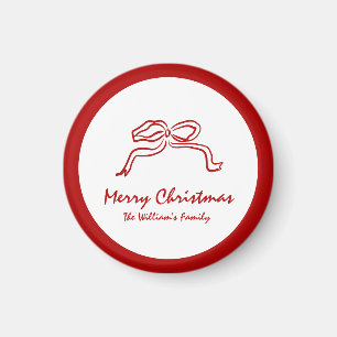 Red Knot Modern Christmas Magnet