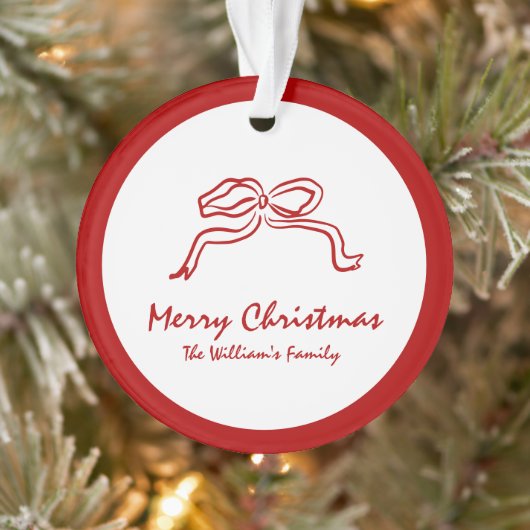 Red Knot Modern Christmas Ornament (Baum)