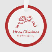 Red Knot Modern Christmas Ornament (Vorderseite)