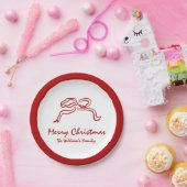 Red Knot Modern Christmas Pappteller (Party)