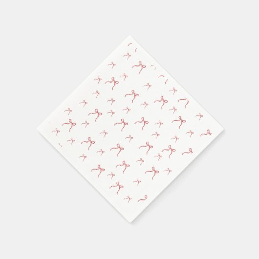 Red Knot Modern Christmas Serviette (Ecke)