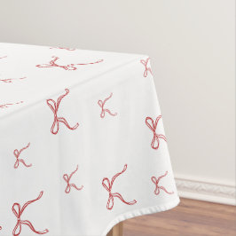 Red Knot Modern Christmas Tablecloys Tischdecke