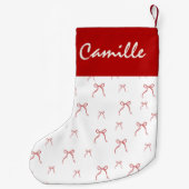 Red Knot Modern Kleiner Weihnachtsstrumpf (Rückseite)