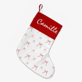 Red Knot Modern Kleiner Weihnachtsstrumpf (Vorderansicht (hängend))