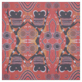 Red Koala Aboriginal Art Fabric Stoff (Muster)