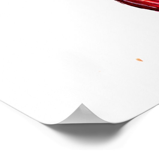 Red Koi Carp Fish Poster (Ecke)