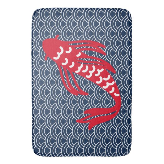 Red Koi Fish Badematte (Vorderseite Vertikal)