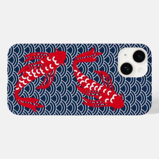 Red Koi Fish Case-Mate iPhone Hülle (Rückseite (Horizontal))