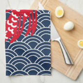 Red Koi Fish Geschirrtuch (Viertel Falte)