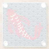 Red Koi Fish Glasuntersetzer (Rückseite)
