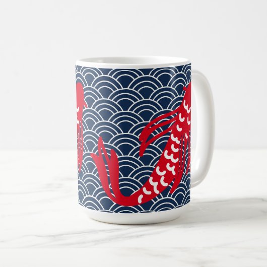 Red Koi Fish Kaffeetasse (VorderseiteRechts)