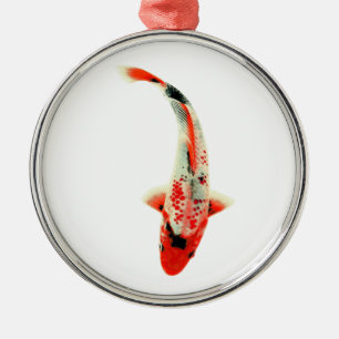 Red Koi Fish Ornament Aus Metall