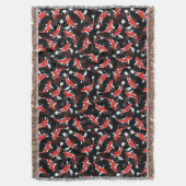 Red Koi Fish Pattern Decke (Vorderseite Vertikal)