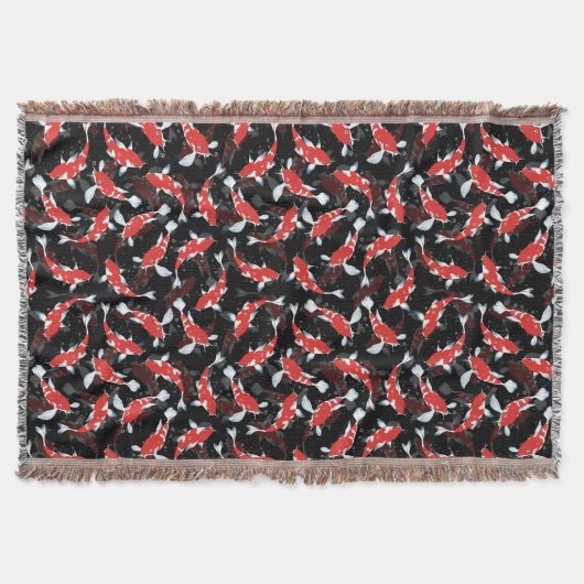 Red Koi Fish Pattern Decke (Vorderseite)