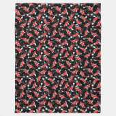 Red Koi Fish Pattern Fleecedecke (Vorderseite)