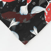 Red Koi Fish Pattern Fleecedecke (Ecke)