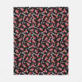 Red Koi Fish Pattern Fleecedecke (Vorderseite)