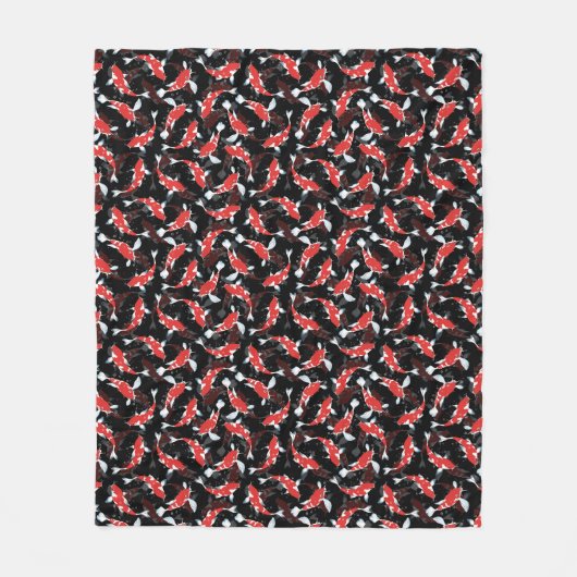 Red Koi Fish Pattern Fleecedecke (Vorderseite)