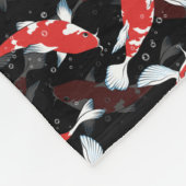 Red Koi Fish Pattern Fleecedecke (Ecke)