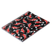 Red Koi Fish Pattern Notizblock (Linke Seite)