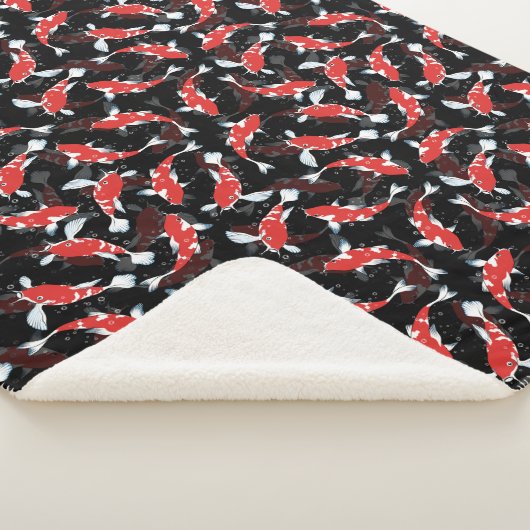 Red Koi Fish Pattern Sherpadecke (3/4)